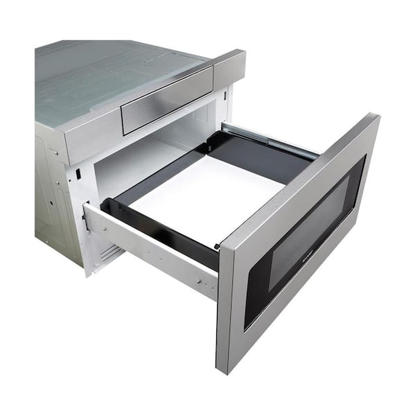 30 in. W 1.2 cu. ft. Built-In Microwave Drawer with Easy Touch Control in Real Stainless