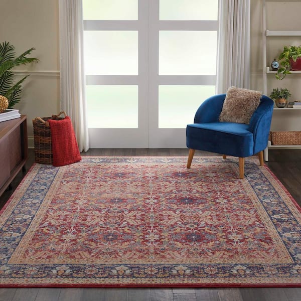 Global Vintage Red/Multicolor 9 ft. x 12 ft. Persian Vintage Area Rug