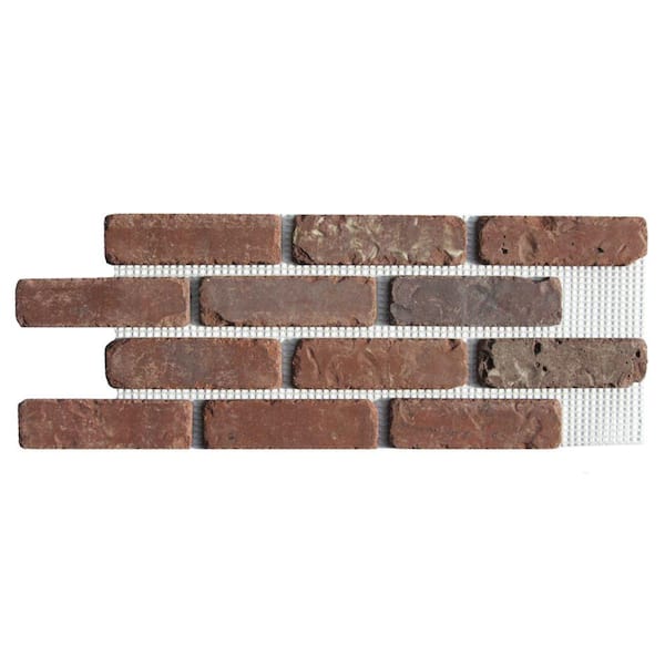 Old Mill Brick Brickwebb Boston Mill Thin Brick Sheets - Flats (Box of 5 Sheets) - 28 in. x 10.5 in. (8.7 sq. ft.)