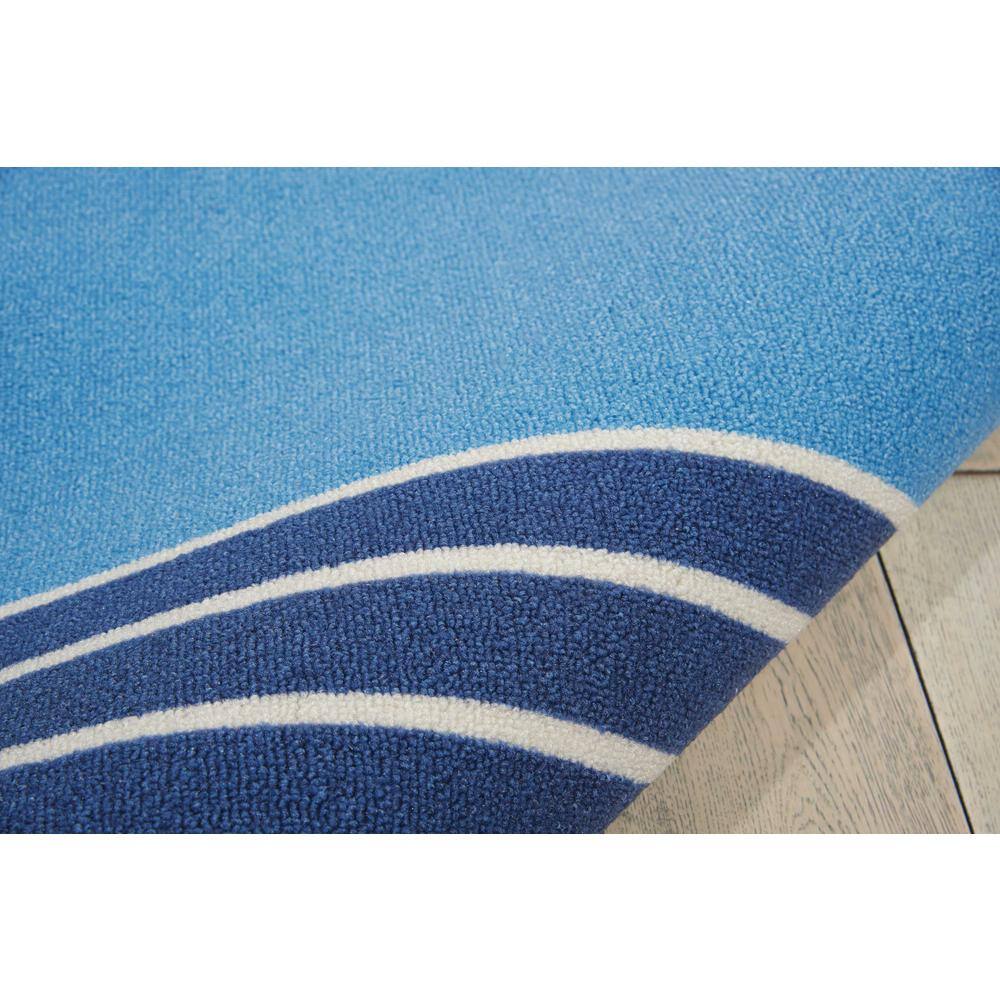 Blue Compass-Themed 10' x 13' Stain-Resistant Outdoor Rug