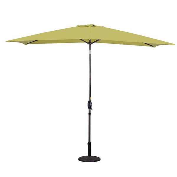 Sudzendf 10 ft. Aluminum Outdoor Patio Market Umbrella with Solar in Green