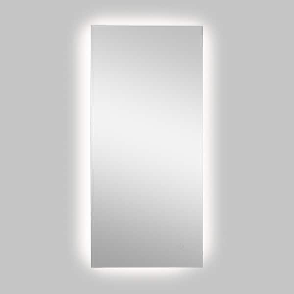 Nora 48 in. W x 22 in. H Large Rectangular Frameless Antifog Back-Lit Wall Bathroom Vanity Mirror with Smart Touch