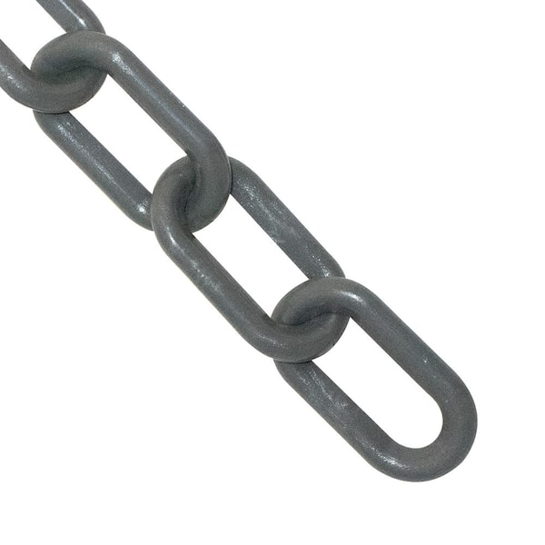 Mr. Chain 1 in. (#4,25 mm) x 25 ft. Slate Gray Plastic Barrier Chain