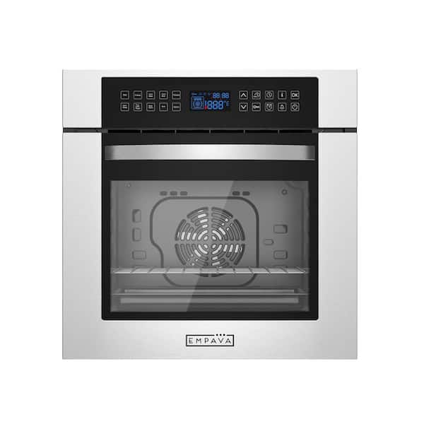 Empava 24 in. Single Electric Wall Oven With Convection Fan in Stainless Steel