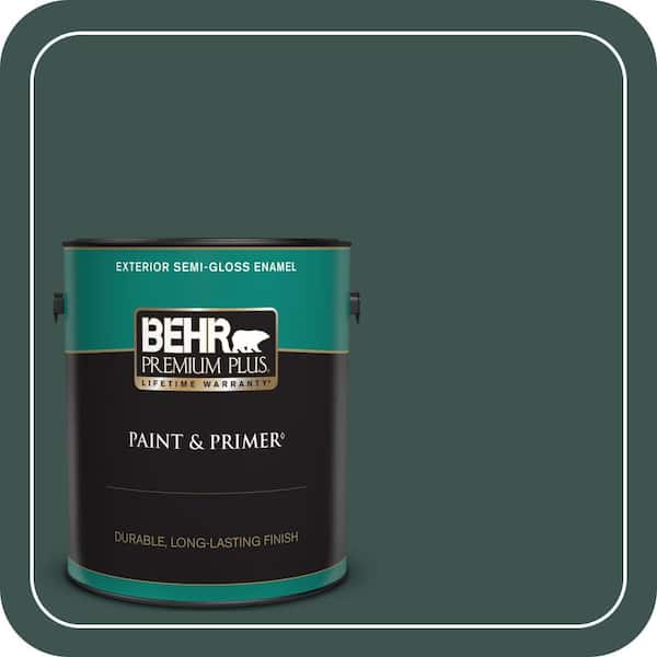 BEHR PREMIUM PLUS 1 gal. #480F-7 Sycamore Tree Semi-Gloss Enamel Exterior Paint & Primer