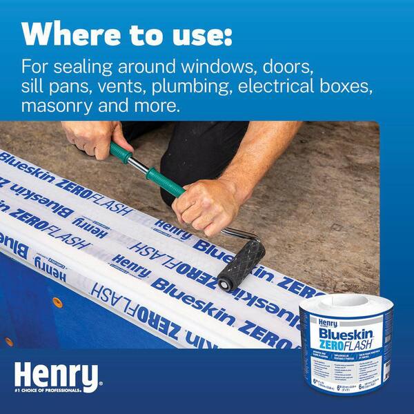 Henry 0 6 in. x 75 ft. Blueskin Zero Flash Roll HE221968 - The