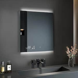 Savera 48 in. W x 36 in. H Recessed or Surface-Mount LED Mirror Medicine Cabinet with Defogger