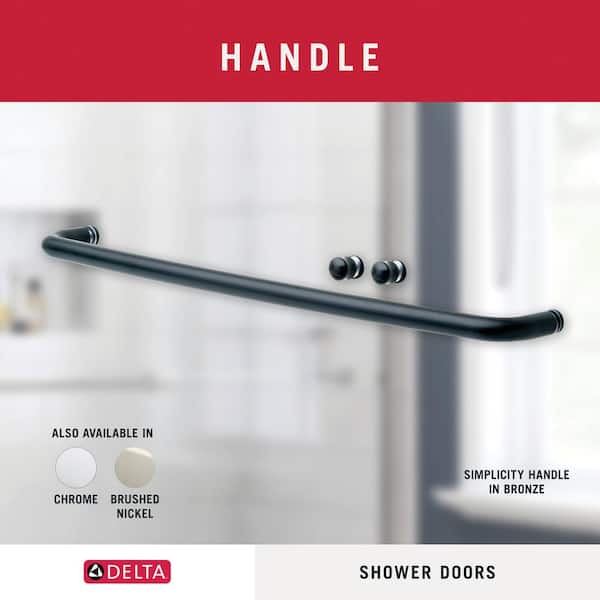 Simplicity 20 in. Shower and Bathtub Door Handle and Knobs in Oil Rubbed Bronze (3-Pieces)