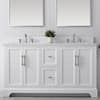 Vanity Art Laval 60 in. W x 22 in. D x 34.5 in. H Bathroom Vanity in White with Engineered ...