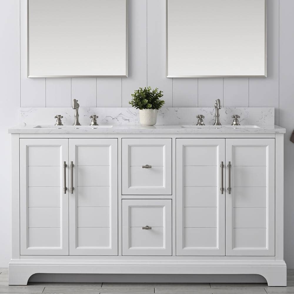 Vanity Art Laval 60 in. W x 22 in. D x 34.5 in. H Bathroom Vanity in