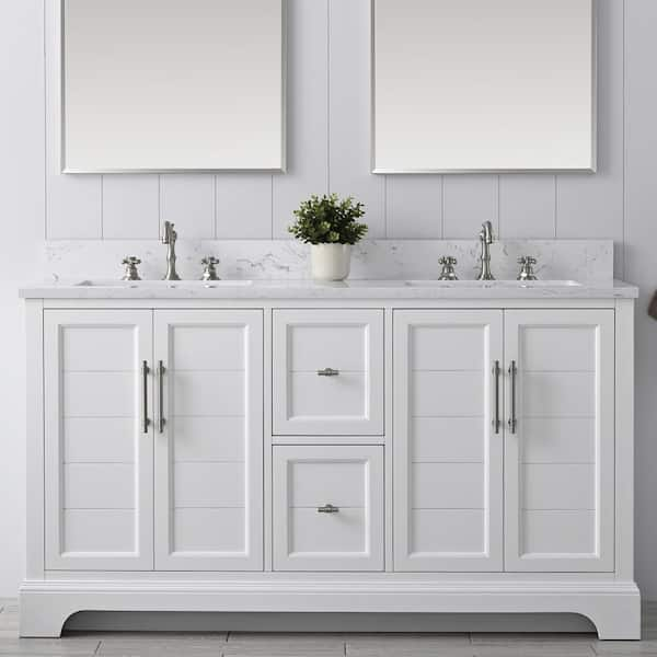 Vanity Art Laval 60 in. W x 22 in. D x 34.5 in. H Bathroom Vanity in ...