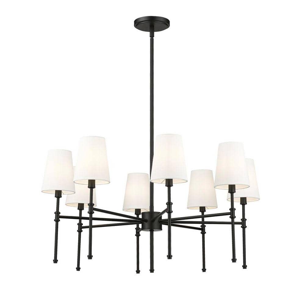Millennium Lighting Adorra 8-Light Matte Black Chandelier Ceiling
