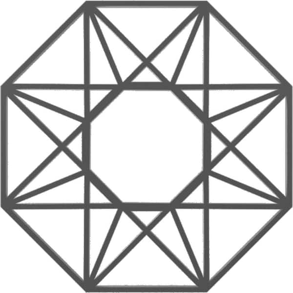 Ekena Millwork 1 in. x 36 in. x 36 in. Guardian Architectural Grade PVC Peirced Ceiling Medallion