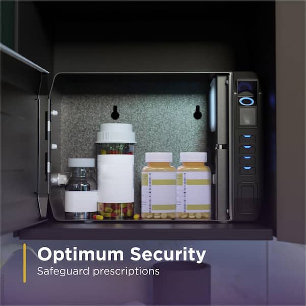 Biometric Medicine Safe with Advanced Finger Vein Recognition Access in Matte Black