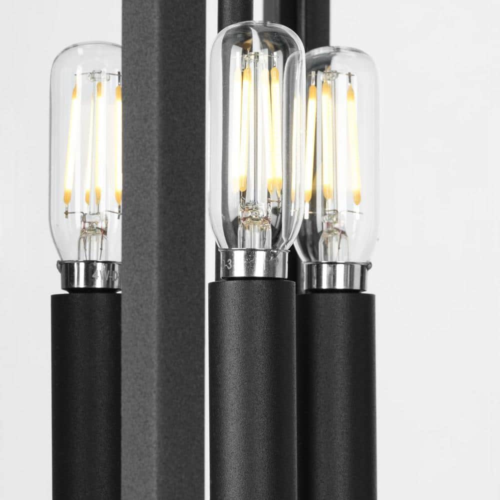 Ramsey Black Hexagonal Metal Outdoor Post Lantern