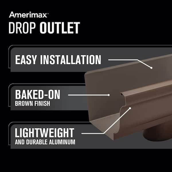 3 in. x 4 in. Brown Aluminum Downspout A-Elbow