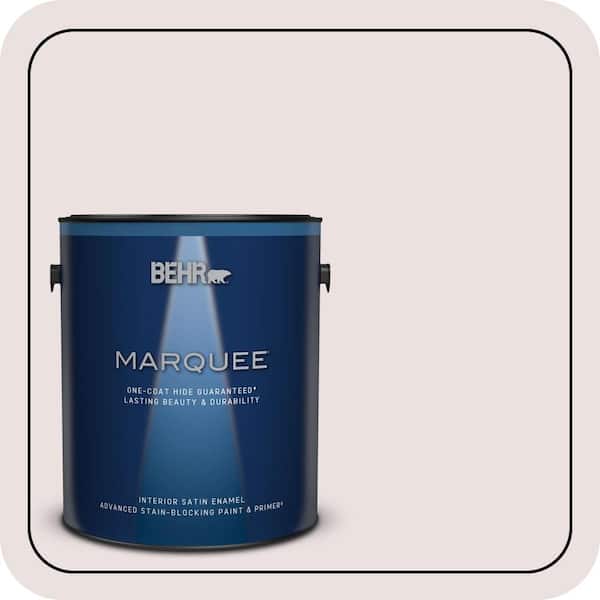 BEHR MARQUEE 1 gal. #130E-1 Glaze White Satin Enamel Interior Paint & Primer