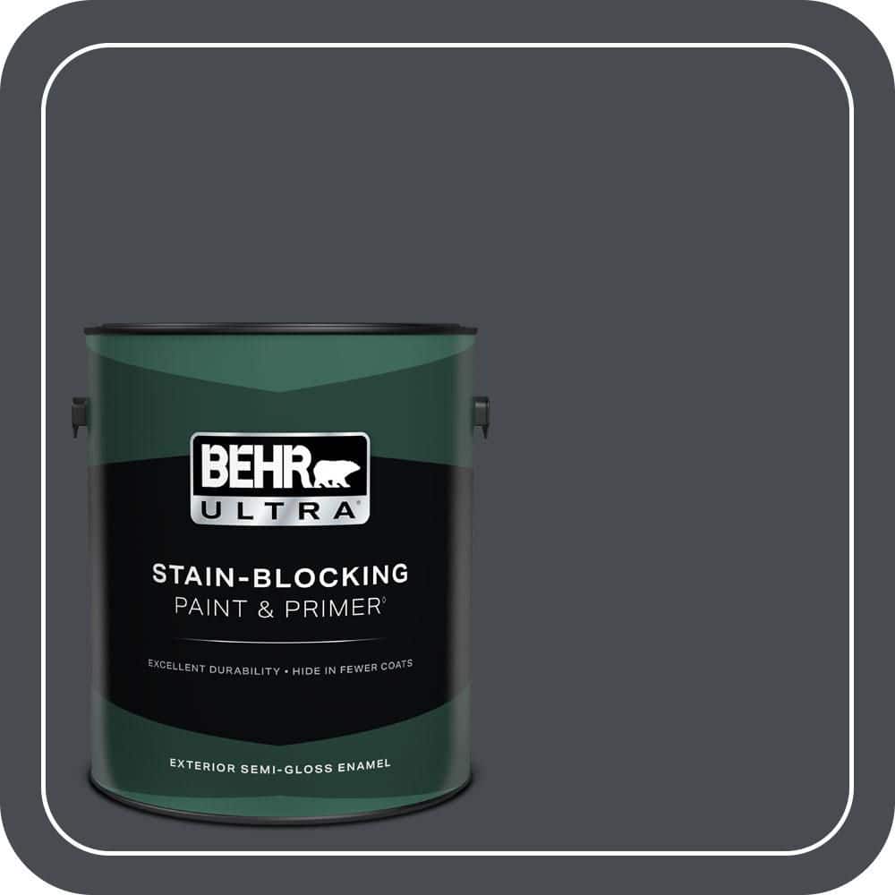 1 gal. Home Decorators Collection #HDC-CL-24 Black Ribbon Semi-Gloss Enamel Exterior Paint & Primer price history on PriceWatchPro