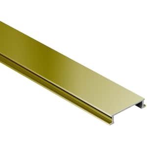 Designline Satin Brass Anodized Aluminum 1/4 in. x 8 ft. 2-1/2 in. Metal Border Tile Edging Trim