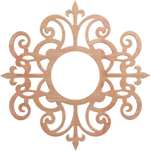 Ekena Millwork 24 in. x 7.75 in. x 0.25 in. Wood Medallion Moulding