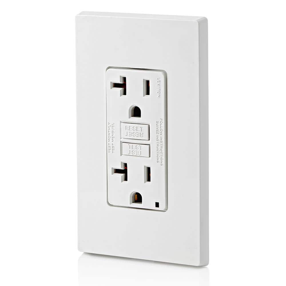 White 20-Amp Tamper Resistant GFCI Outlets with Indicator Light, 4-Pack