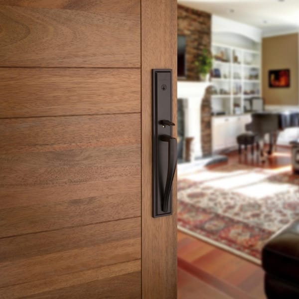 Baldwin Prestige Torrey Pines Satin Brass Single Cylinder Entry Door  Handleset with Torrey Door Handle Feat SmartKey Security 180TPHXTOL4SMT -  The Home Depot