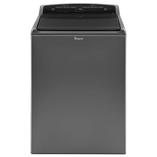 Whirlpool 4.8 cu. ft. High-Efficiency Chrome Shadow Top Load Washer with Built-In Water Faucet in Intuitive Touch Controls