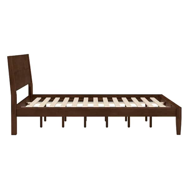 OrangeOne Nami Dark Walnut Brown Solid Wood Frame King Size