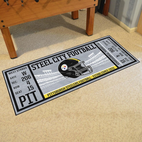 NFL - Pittsburgh Steelers 30 in. x 72 in. Indoor Ticket Runner Rug