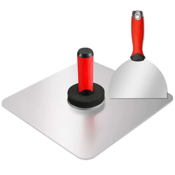 Drywall Hand Tool Kit with 13 in. Aluminum Hawk and 6 in. Stainless Steel Joint Knife and Anti-Slip Ergonomic Handle