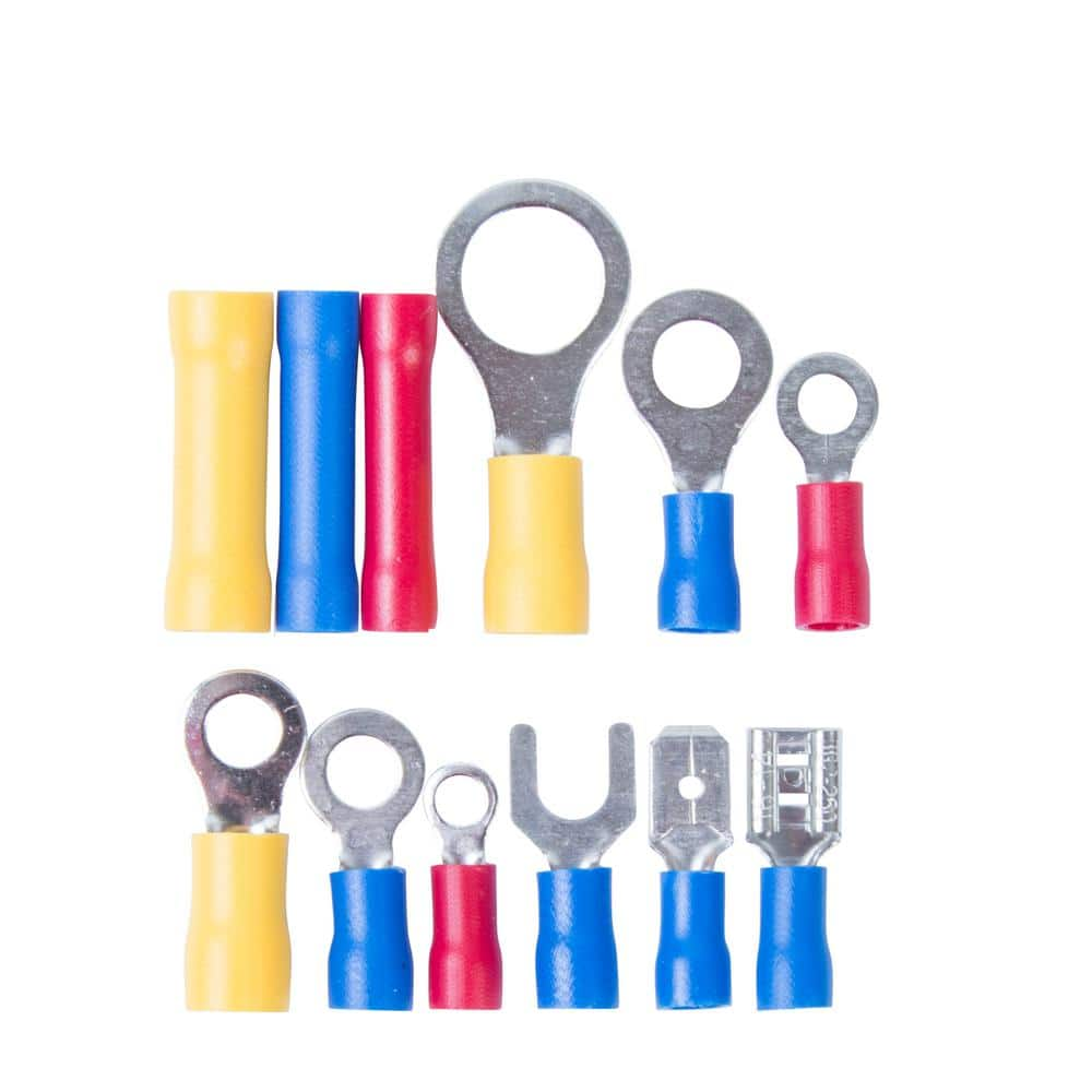 300x Insulated Assorted Electrical Wire Connector Crimp Spade Ring Terminal  Kit