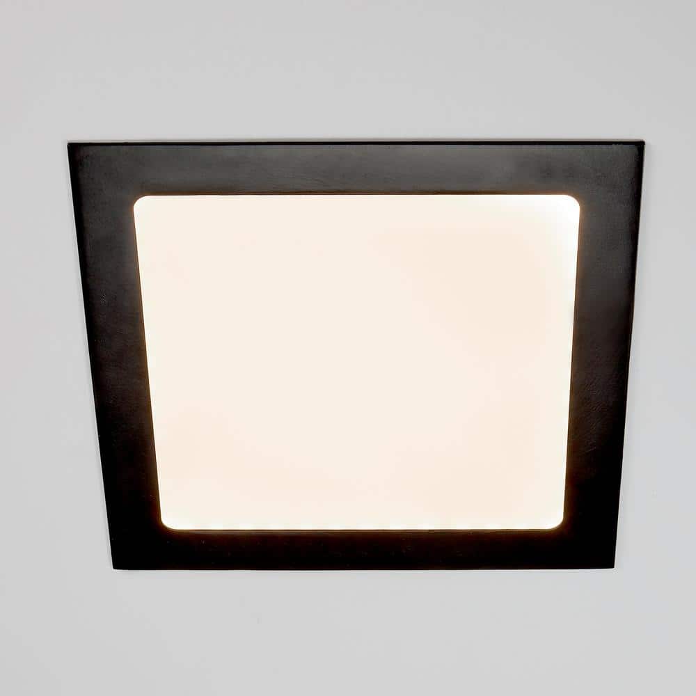 8-inch Black Aluminum Square LED Recessed Downlight