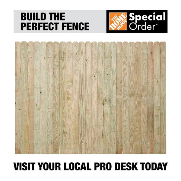 6 Ft X 8 Ft Pressure Treated Pine Dog Ear Stockade Fence Panel 102561 The Home Depot 6 Ft X 8 Ft Pressure Treated Pine Dog Ear Stockade Fence Panel 102561 The Home Depot