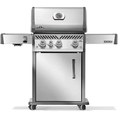 Rogue PRO 425 3-Burner Natural Gas Grill in Stainless Steel with Infrared Side Burner