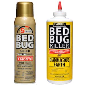 16 oz. 5-Minute Bed Bug Insect Killer Foaming Spray and 8 oz. Diatomaceous Earth Bed Bug Killer Value Pack
