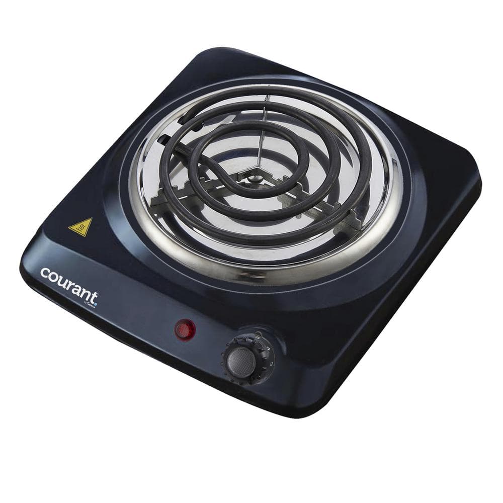 CUKOR Electric Single Coil Burner Portable Hot Plate 1100 Watt Powered Kitchen Cooktop with Non-Slip Rubber Feet Perfect for Outdoor Cooking