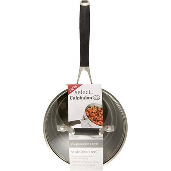 Calphalon 12.5 Inch Stainless Steel #5005 5QT Frying Pan Skillet & Glass  Lid
