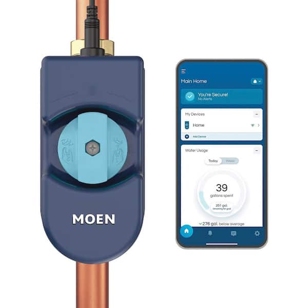 MOEN Flo 1 in. Smart Water Monitor and Automatic Water Shut Off Valve  900-006 - The Home Depot