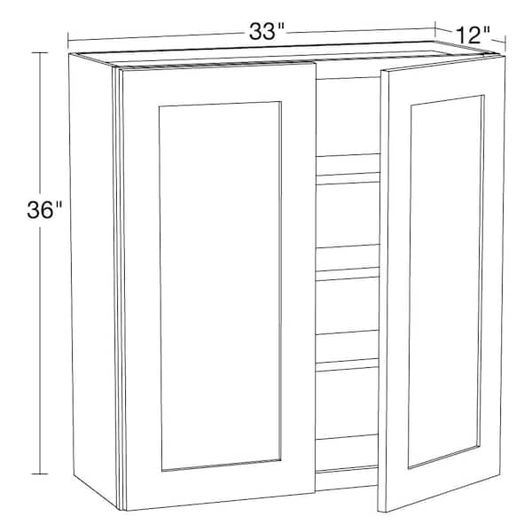 Hargrove Cinnamon Stain Plywood Shaker Assembled Base Kitchen Cabinet Soft  Close 36 in W x 24 in D x 34.5 in H