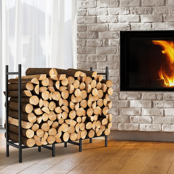 8 ft Heavy Duty Firewood Shelter Log Rack for Fireplaces and Fire Pits to Enjoy a Real Fire or Complement Ve 8 ft Heavy Duty Firewood Shelter Log Rack for Fireplaces and Fire Pits to Enjoy a Real Fire or Complement Ve
