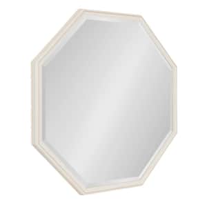 Oakhurst 28.00 in. W x 28.00 in. H White Octagon Traditional Framed Decorative Wall Mirror