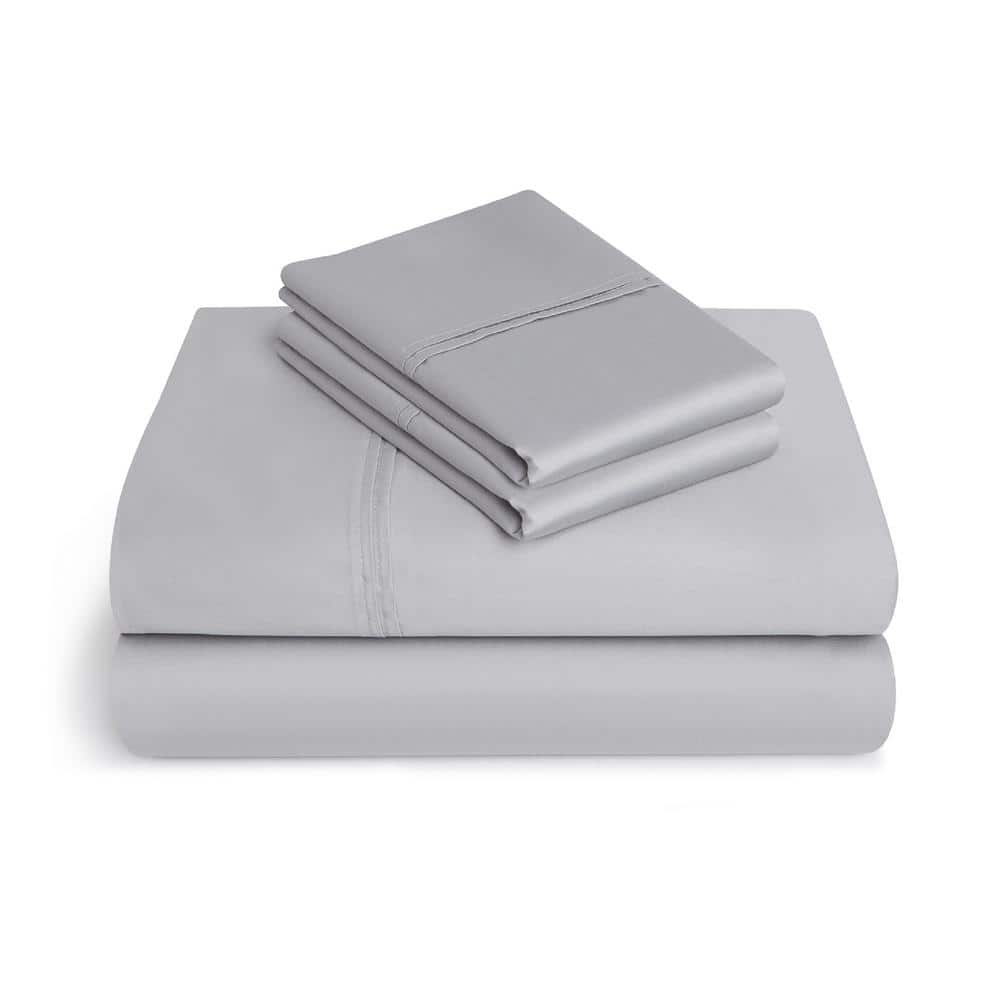 625 Thread Count 4-Piece Silver Solid Cotton Queen Sheet Set price history on PriceWatchPro