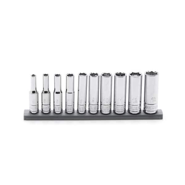 1/4 in. Drive Deep Metric Socket Set (10-Piece)