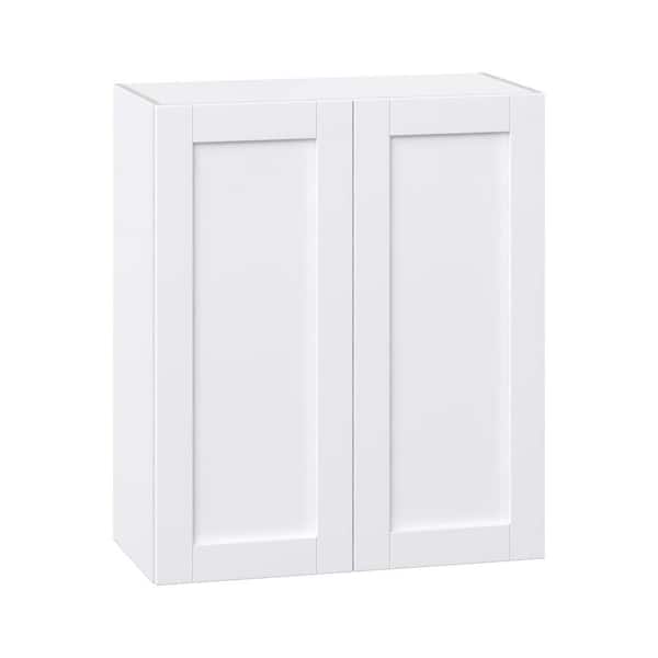 J COLLECTION Mancos Bright White Shaker Assembled Wall Kitchen Cabinet (30 in. W x 35 in. H x 14 in. D)