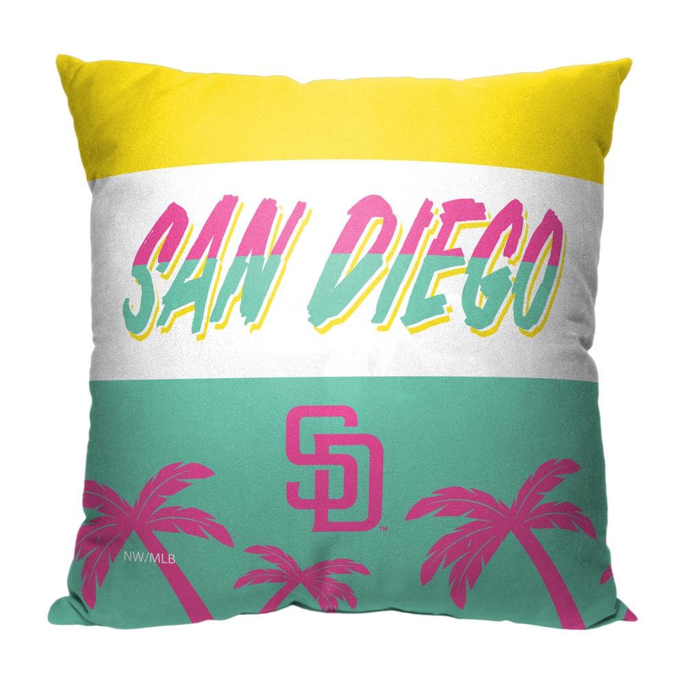 San Diego Padres Pink Polyester Square Throw Pillow