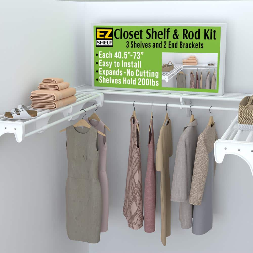 Reviews for EZ Shelf 18 ft. Steel Closet Organizer Kit with 3
