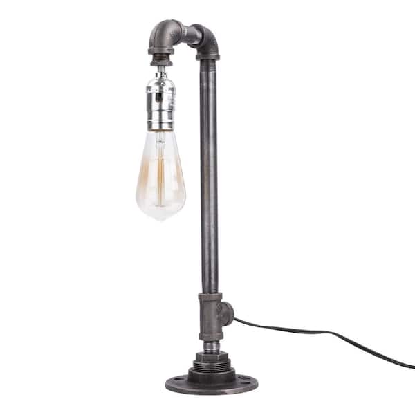 PIPE DECOR 1/2 in. Black Steel Pipe 17.5 in. H Reader Table Lamp Kit