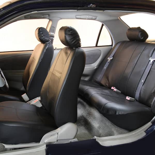 PU Leather 47 in. x 23 in. x 1 in. Full Set Seat Covers