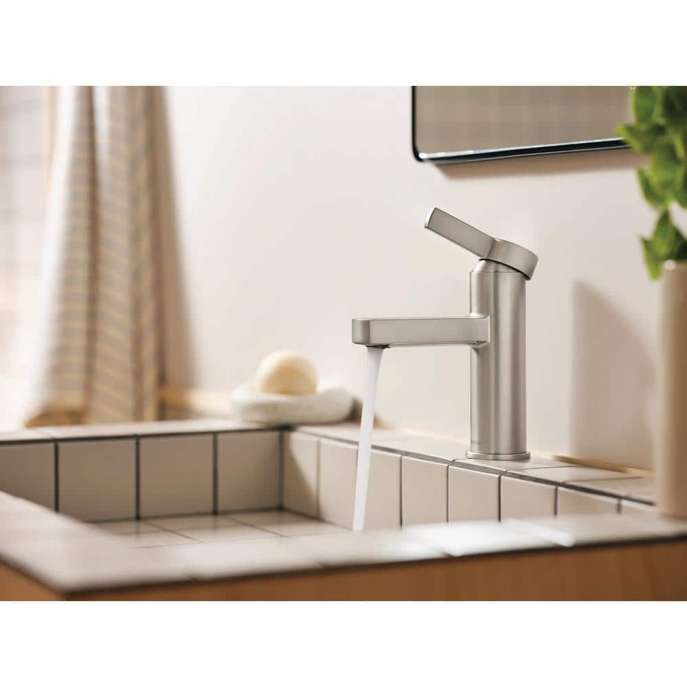 Beric Spot Resist Brushed Nickel Modern Bathroom Faucet