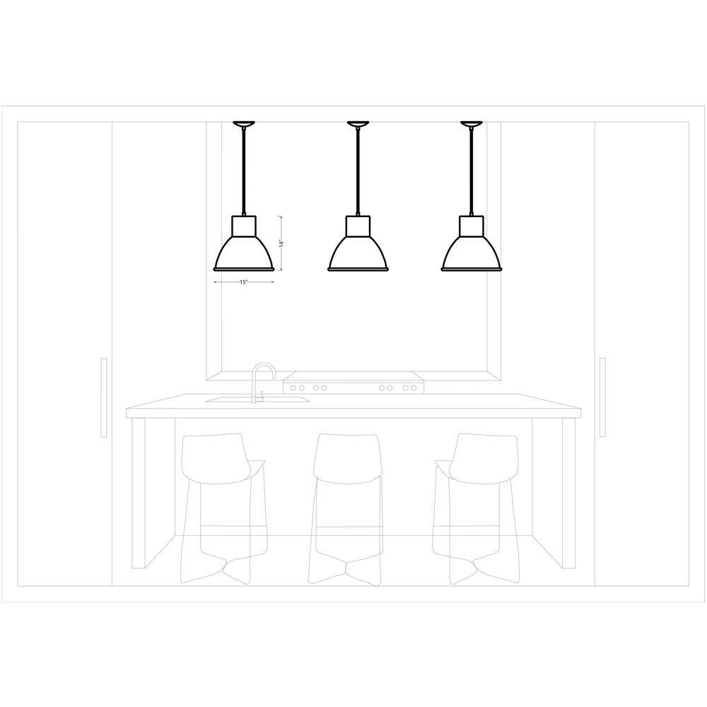Burnt Sienna Bronze Finish Industrial Pendant Light